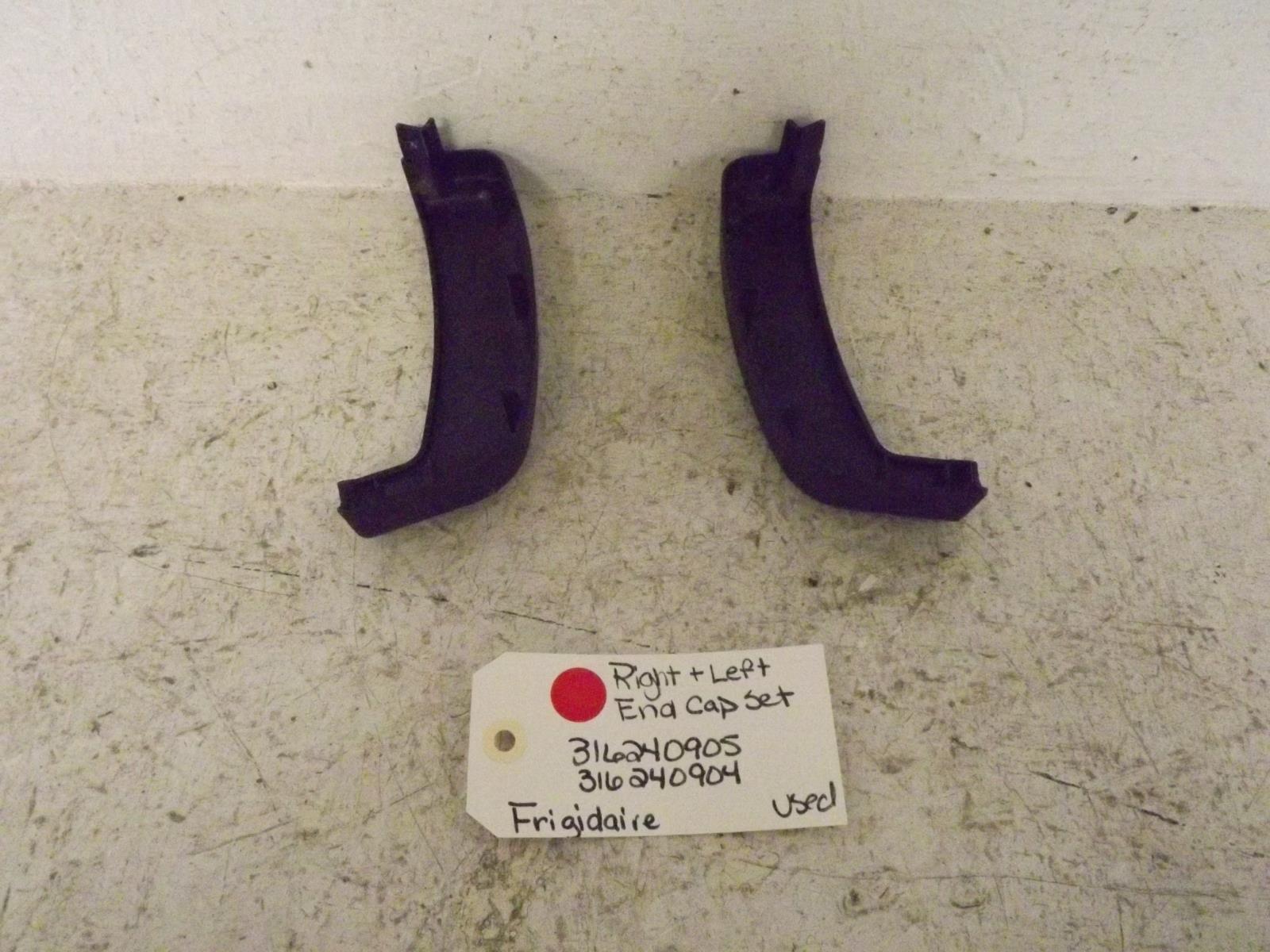 Frigidaire Stove 316240905 316240904 Right & Left End Cap Set Used Frigidaire Stove 316240905 316240904 Right & Left End Cap Set Used